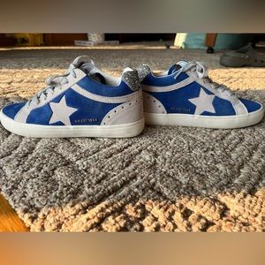 Royal blue/gray and glitter Vintage Havana shoes; size 6; worn one time